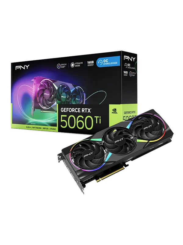 PNY GeForce RTX 5060 Ti Epic-X OC - 16GB GDDR6X RAM - Grafikkort