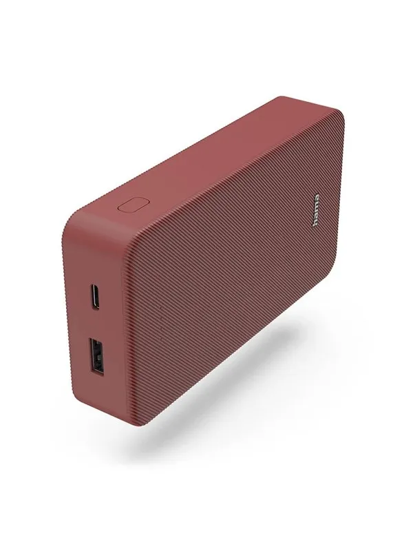 Hama Powerbank Colour 20 20000mAh USB-C+USB-A Red Nødlader - Rød - 20000 mAh
