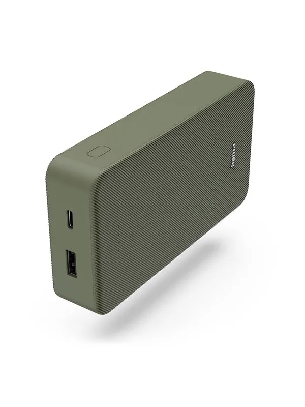 Hama Powerbank Colour 20 20000mAh USB-C+USB-A Green Nødlader - Grønn - 20000 mAh