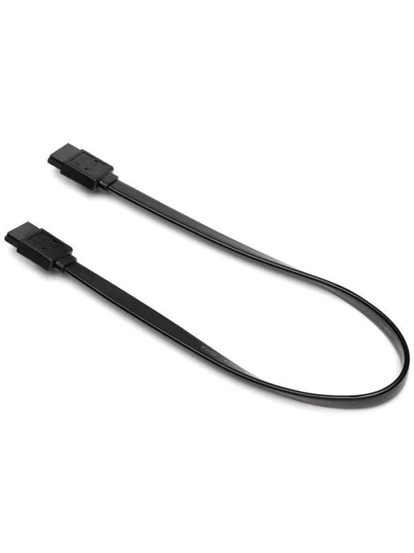 DUTZO SATA kabel - Svart - 0.17 m - rett tilkobling
