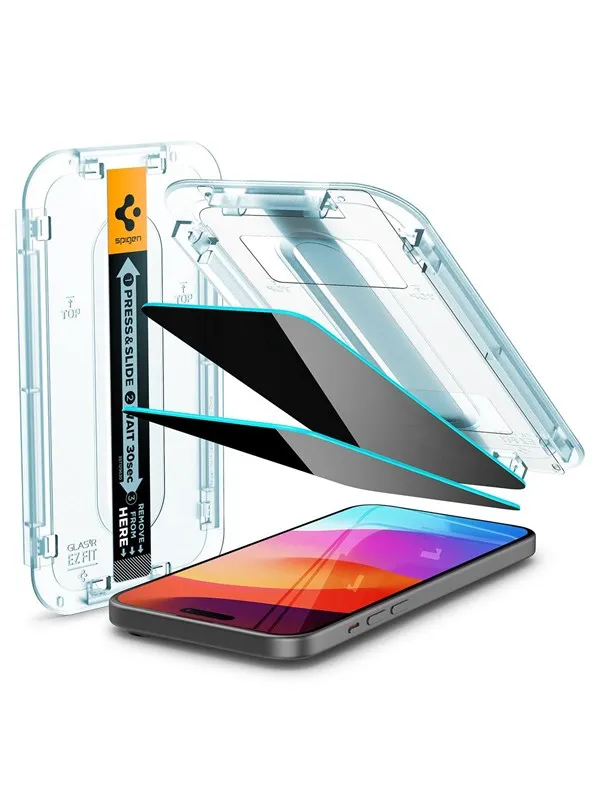 Spigen Glass tR EZ Fit (Privacy) 2 Pack - transparency - iPhone 16/15