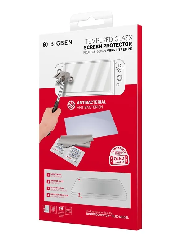 BigBen Interactive Tempered Glass Screen Protector - Nintendo Switch OLED