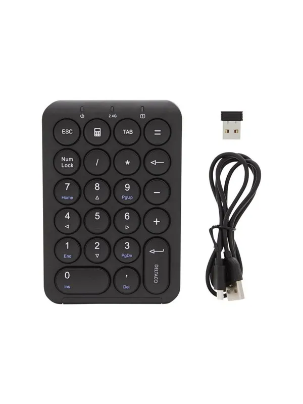 Deltaco Wireless Numbered Keypad Black - Numpad - Svart