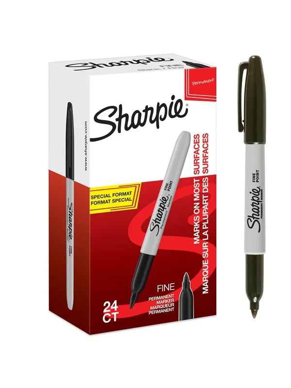 Sharpie Permanent Markers | Fine Point | Black | 24 Count
