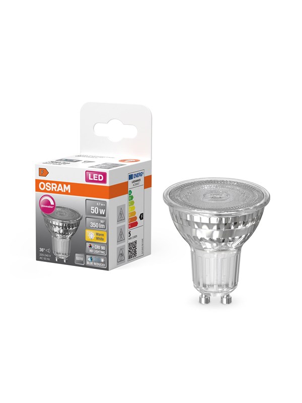 Osram LED-lyspære LED Comfort PAR16 36° 350lm 4.7W/927 (50W) GU10 dimmable GU10