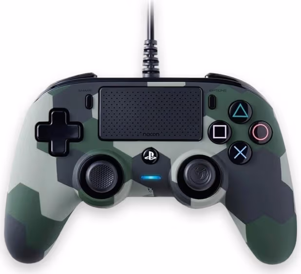 NACON PS4 Nacon Wired Compact Controller - Camo Green - Wired Controller - Sony PlayStation 4