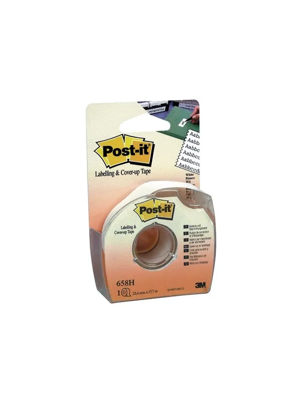 Post-it korrektionstape m/dispenser 25mmx17m hvid