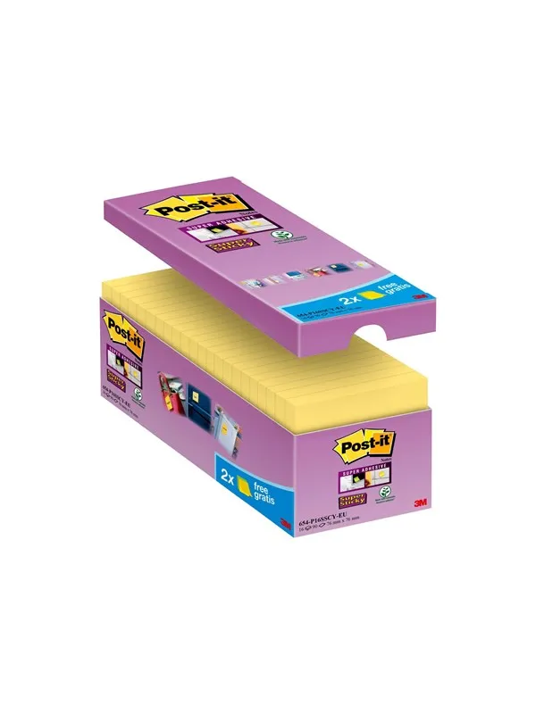 3M Post-it Super Sticky 654-P16SSCY-EU