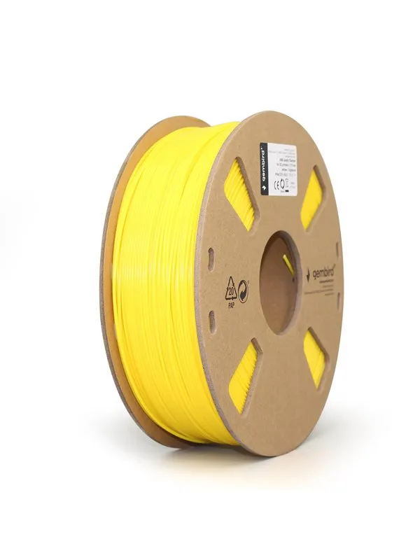 Gembird ABS filament - Yellow - 1.75mm ø - 1 kg
