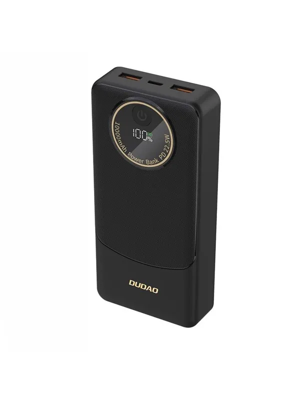 Dudao K12Pro Power Bank 22.5W PD 20000mAh USB-A USB-C - Black Nødlader - Svart - 20000 mAh