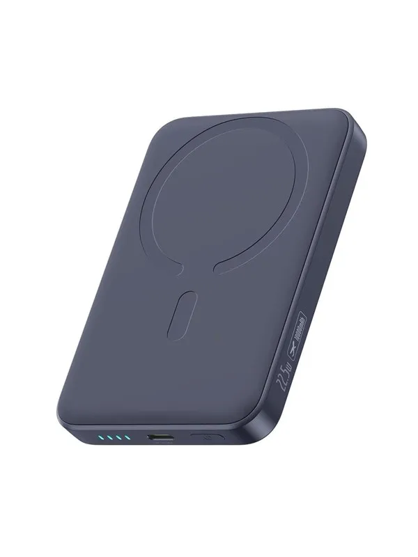 Baseus EnerFill FM11 10000mAh 22.5W MagSafe Compatible Power Bank with Black Basues Simple USB-C 20V/3A 30cm Cable - Dark Gray Nødlader - Grey - 10000 mAh