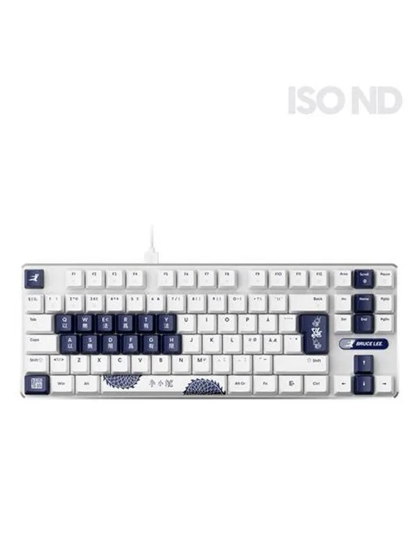 Pulsar PCMK 3 HE TKL (Bruce Lee 85th edition) - Gamingtastatur - Uten numpad - Nordisk - Hvit