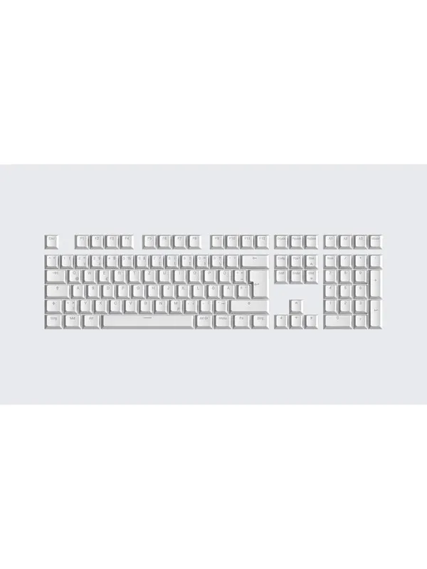 Wooting PBT ISO Keycaps - Just White - Tastehetter - Tysk - Hvit