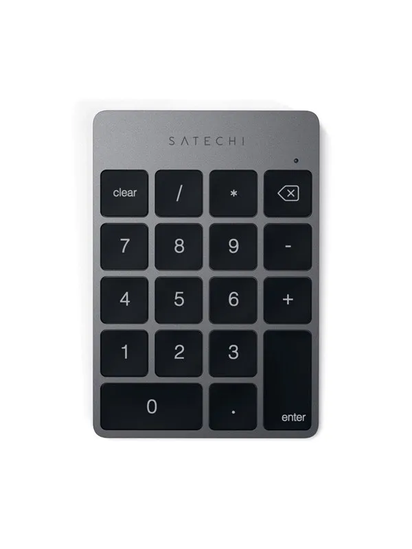 Satechi Slim Wireless Keypad - Compact Bluetooth Keyboard with Long-Lasting Battery and Aluminum Finish - Numpad - Grå