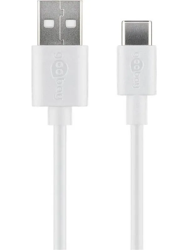 Pro USB-A <-> USB-C - 3m - USB 2.0 - Hvit
