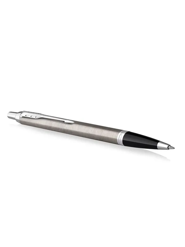 Parker IM Ballpoint Pen | Stainless Steel with Chrome Trim | Medium Point with Blue Ink Refill | Gift Box