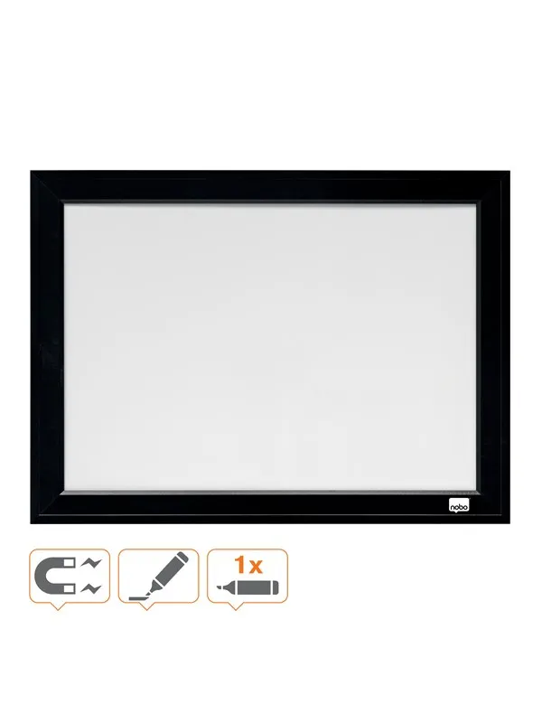 Nobo Whiteboard  Black Frame 58.5x43cm