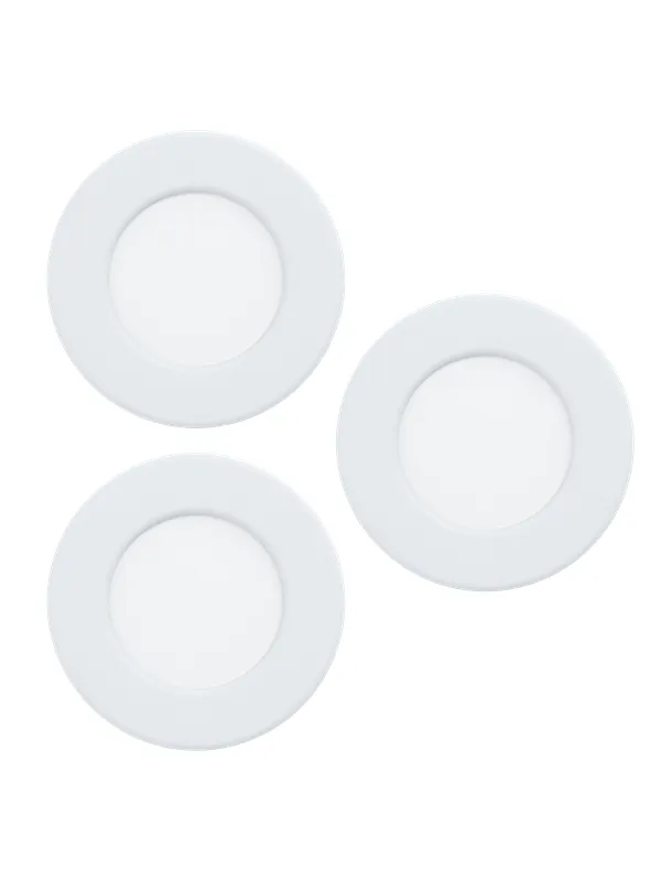 EGLO FUEVA 5 recessed spot Ø86 mm 3000K 3-pack white