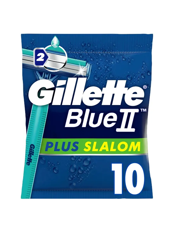 Gillette Blue II Plus Slalom Engangshøvler, x-10Pakn.