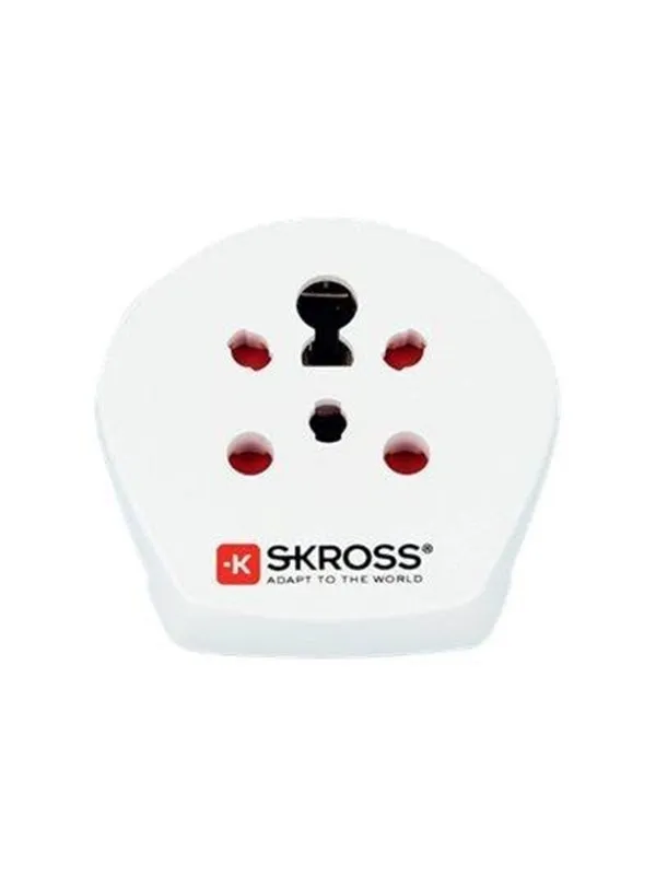 SKross Country Travel Adapter India-Israel-Denmark to Europe