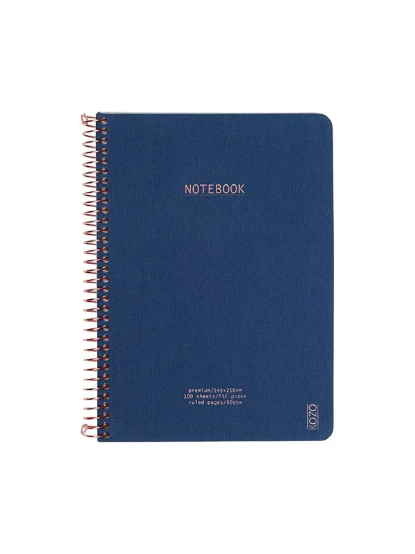 KOZO Premium Notebook A5 navy 100 pcs 80g.