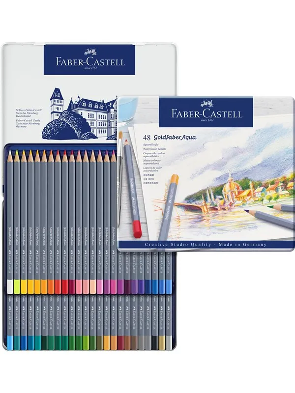 Faber-Castell Watercol. penc. Goldfaber Aqua tin of 48