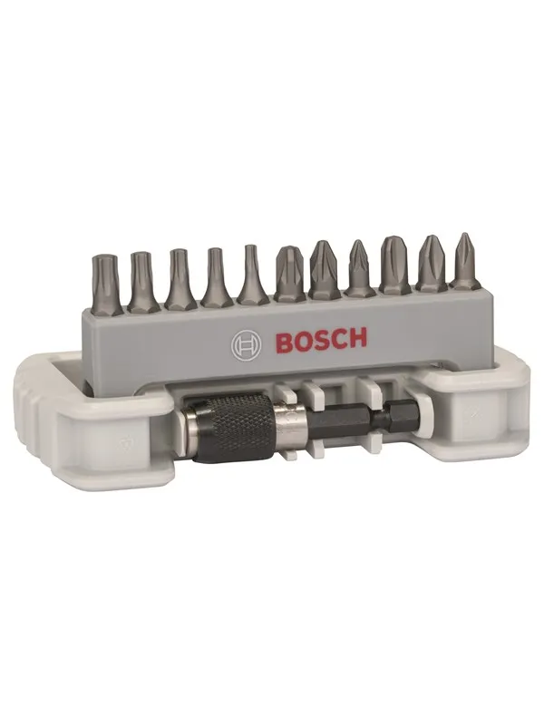 Bosch 11-delers skrutrekkerbits-sett inklusive bitsholder PH1; PH2; PH3; PZ1; PZ2; PZ3; T10; T15; T20; T25; T30; 25 mm
