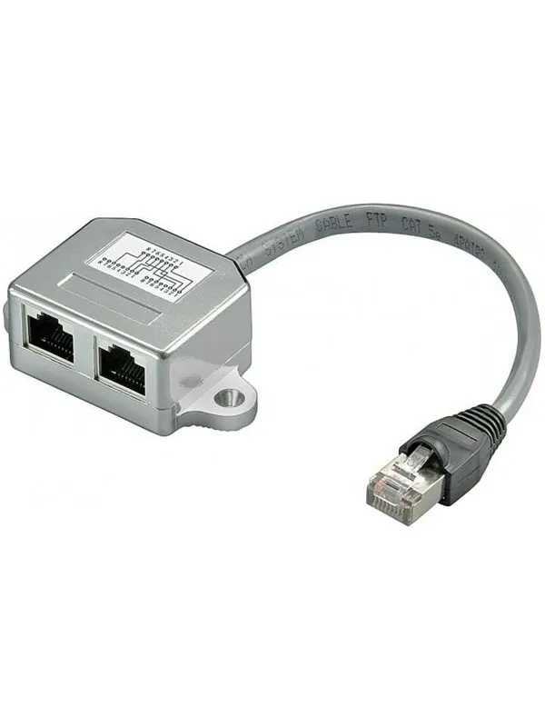 Pro LAN STP CAT 5e LAN Combiner - Sølv - 0.1m
