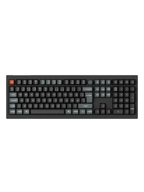 Keychron V6 Ultra 100% 8K Wireless Tri-Mode - POM Brown - Gamingtastatur - Nordisk - Svart