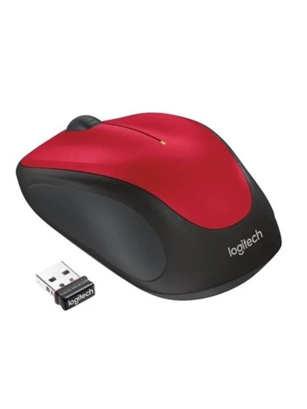 Logitech Wireless Mouse M235 - Mus - Optisk - 3 knapper - Rød