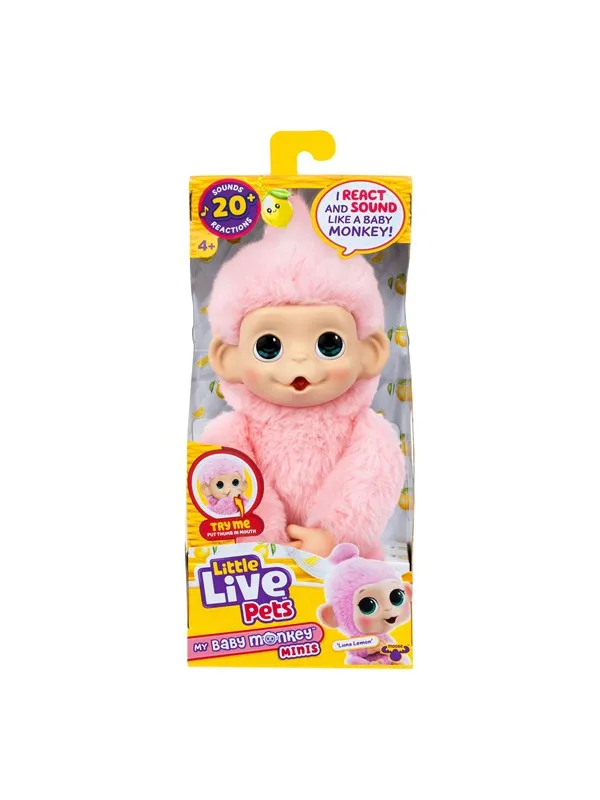 Little Live Pets My Baby Mini Monkey Pink Lemonz