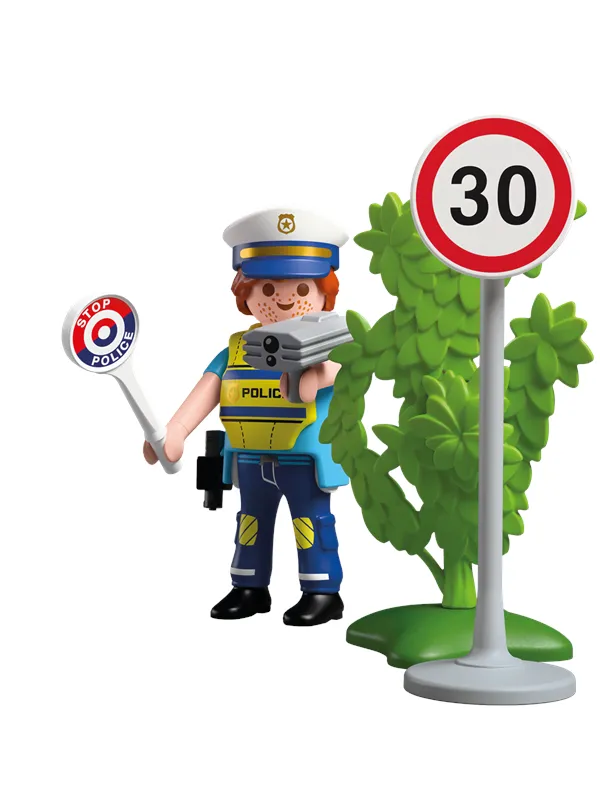 Playmobil Figures - Politibetjent med fartsmåler