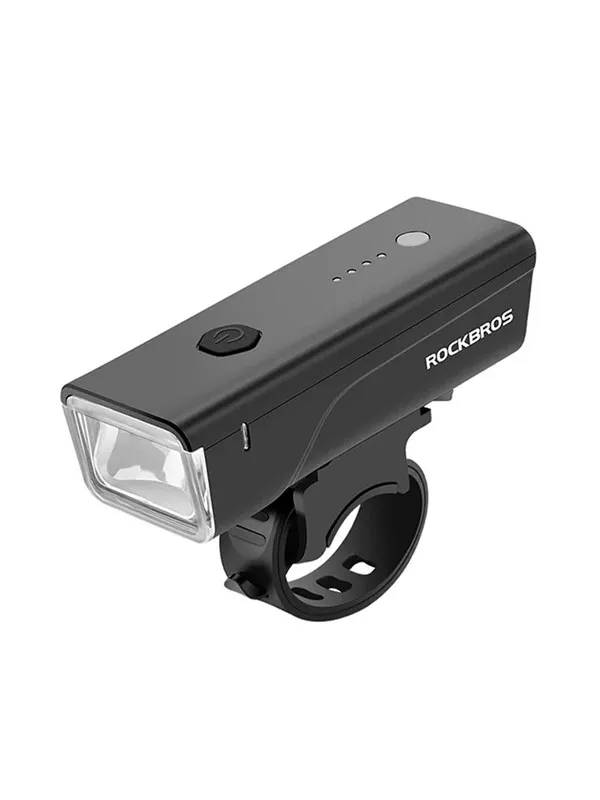 Rockbros 24510003001 Front Bike Light 260 lm + USB-C - USB-A Cable - Black