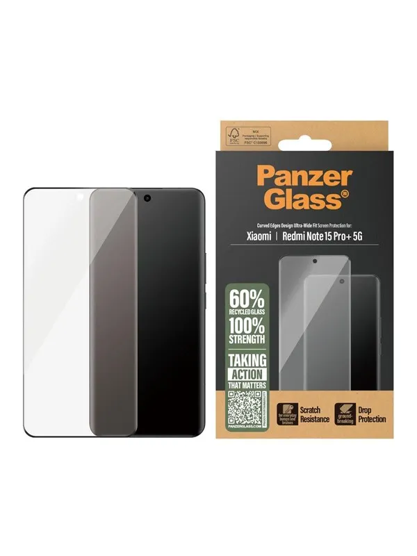 PanzerGlass Screen Protector Xiaomi Redmi Note 15 Pro+ 5G | Ultra-Wide Fit