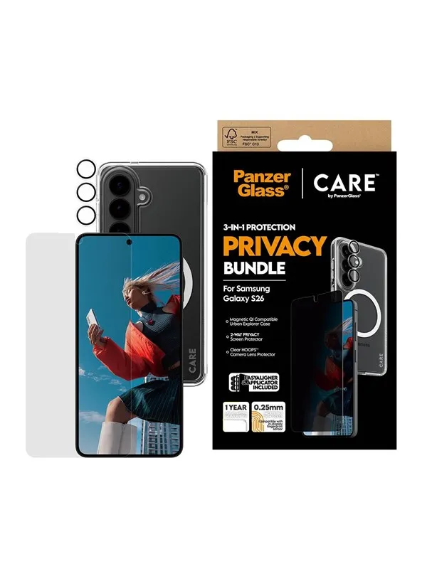 PanzerGlass Privacy 3-in-1 Bundle Samsung Galaxy S26