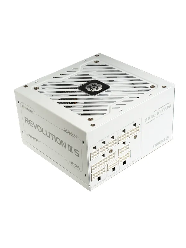 Enermax REVOLUTION III S Strømforsyning (PSU) - 1000 Watt - 120 mm - ATX 3.1 - 80 Plus Platinum sertifisert