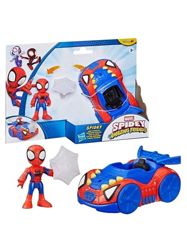 Spidey and His Amazing Friends Spidey & Friends Vehicle & Figure 7.6 cm - Spidey