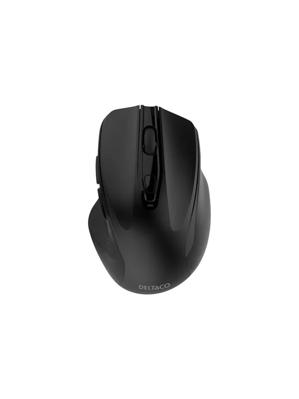 Deltaco OFFICE Wireless Silent Office Mouse - Mus - Optisk - 6 - Svart