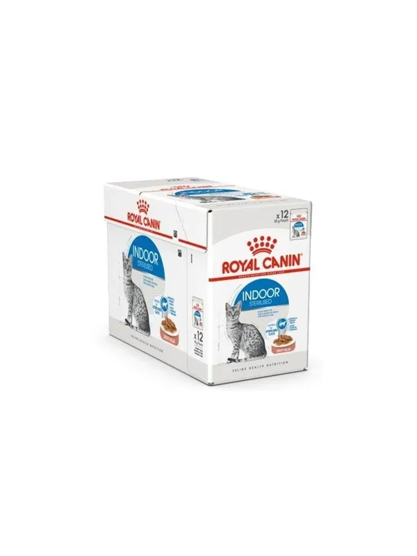 Royal Canin Indoor Sterilised in Gravy Sauce 85 g (12-Pack)