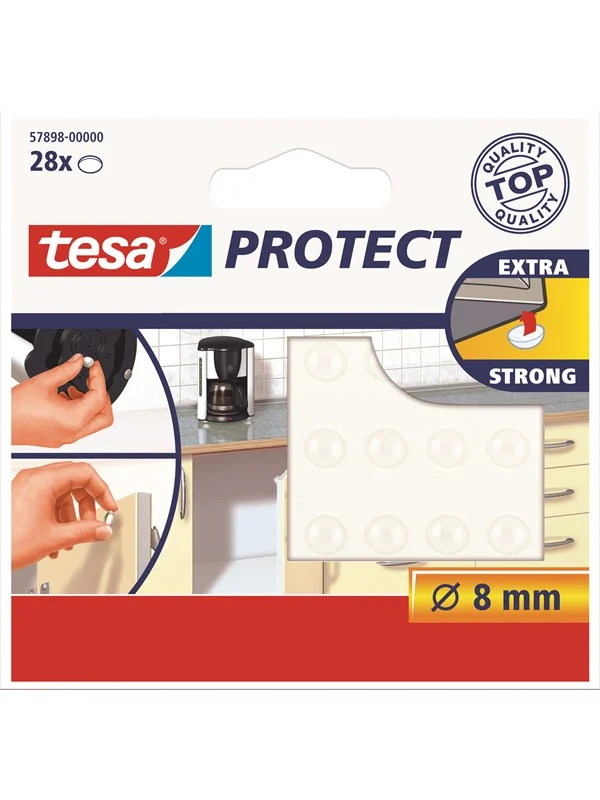 tesa Protect Anti-noise / Anti-slip pads Ø 8mm Transparent