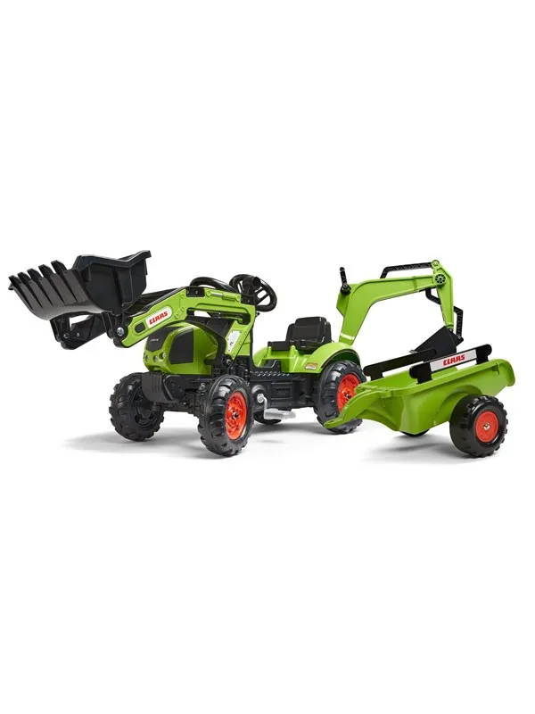 Falk  Backhoe with trailer Claas