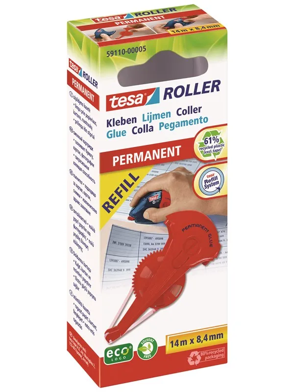 tesa Glue Roller ecoLogo 14m x 8.4mm refill