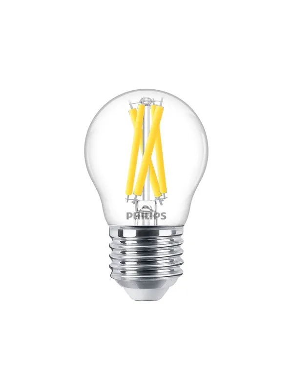 Philips LED-lyspære Classic Mini-ball 3.4W/922-927 (40W) Clear WarmGlow Dimmable E27