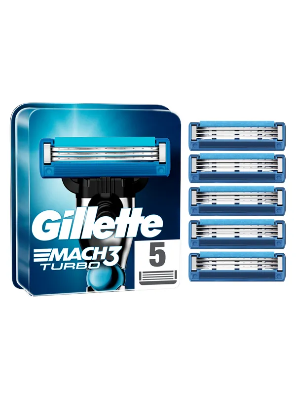 Gillette Mach3 Turbo Replacement Blades 5 pcs