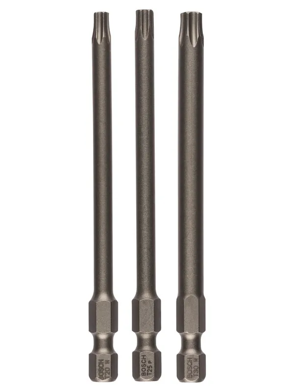 Bosch 3-delers skrutrekkerbits-sett, ekstra hard T20; T25; T30; 89 mm