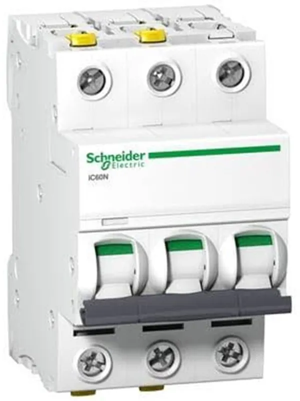 Schneider Electric Acti9 ic60n miniature circuit breaker 3p 32 a c curve 10