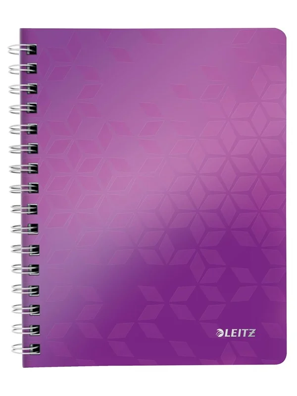 Leitz Notatbok  WOW PP A5 Linjer 80 ark Lilla