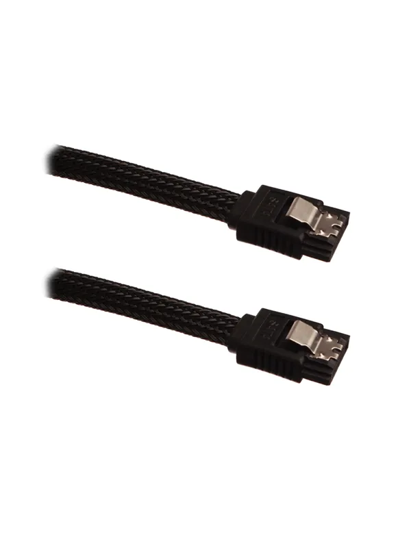DUTZO Sleeved SATA kabel - Svart - 1.03 m