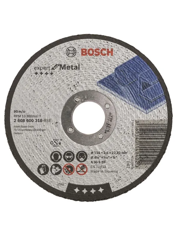 Bosch Kappeskive rett Expert for Metal A 30 S BF, 115 mm, 2,5 mm