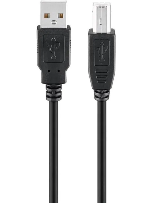 Pro USB 2.0 A - B - Black - 5m